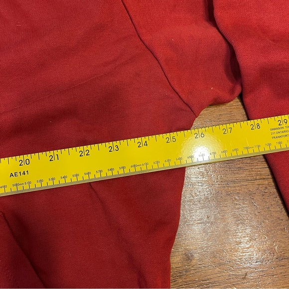 NWOT ASOS Bold Red Hoodie 100% cotton size large - Picture 6 of 8